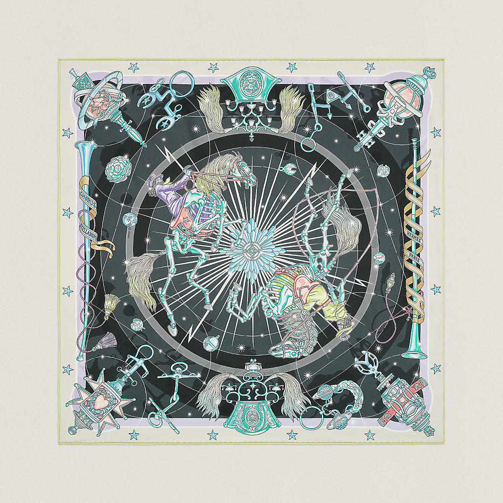 エルメス 【直営店】Chorus Stellarum embroidered scarf 70 - ファッション雑貨・小物